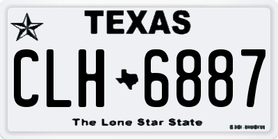 TX license plate CLH6887