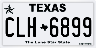 TX license plate CLH6899