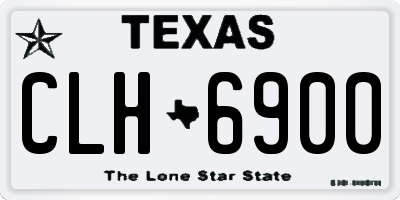 TX license plate CLH6900
