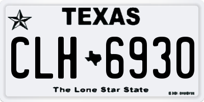 TX license plate CLH6930