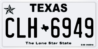 TX license plate CLH6949