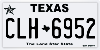 TX license plate CLH6952
