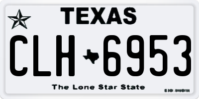 TX license plate CLH6953