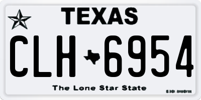 TX license plate CLH6954
