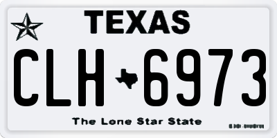 TX license plate CLH6973