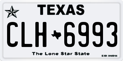TX license plate CLH6993