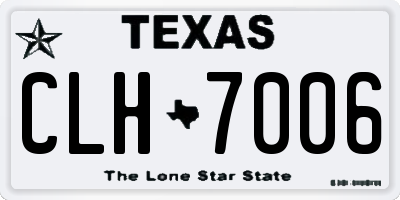TX license plate CLH7006