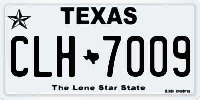 TX license plate CLH7009
