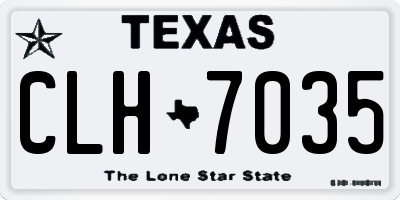 TX license plate CLH7035