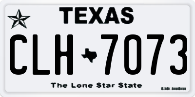 TX license plate CLH7073
