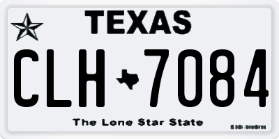 TX license plate CLH7084