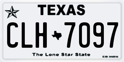 TX license plate CLH7097