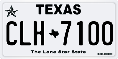 TX license plate CLH7100
