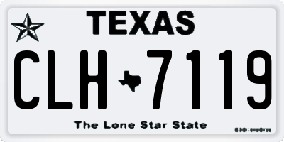 TX license plate CLH7119