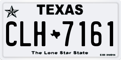 TX license plate CLH7161