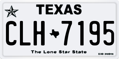 TX license plate CLH7195