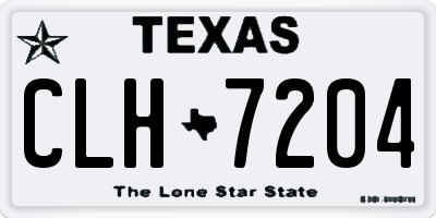 TX license plate CLH7204