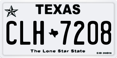 TX license plate CLH7208