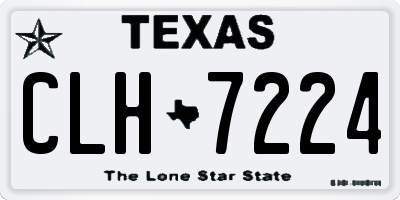 TX license plate CLH7224