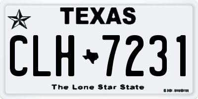 TX license plate CLH7231