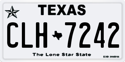 TX license plate CLH7242