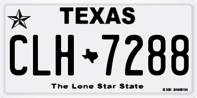 TX license plate CLH7288
