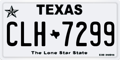 TX license plate CLH7299