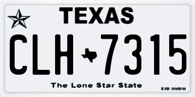 TX license plate CLH7315