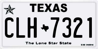 TX license plate CLH7321