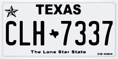 TX license plate CLH7337