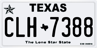 TX license plate CLH7388