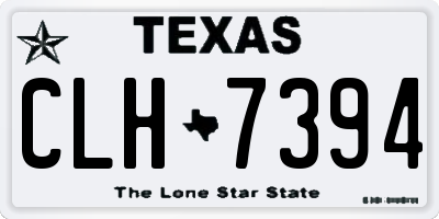 TX license plate CLH7394