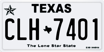 TX license plate CLH7401
