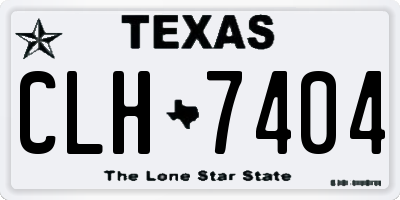 TX license plate CLH7404