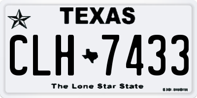 TX license plate CLH7433
