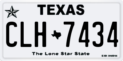 TX license plate CLH7434