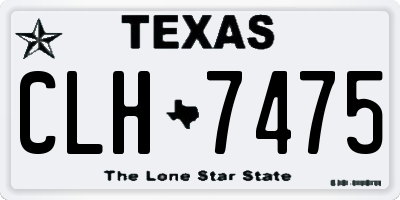 TX license plate CLH7475