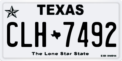 TX license plate CLH7492
