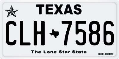 TX license plate CLH7586