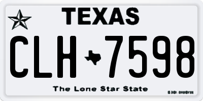 TX license plate CLH7598
