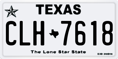 TX license plate CLH7618