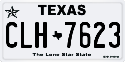 TX license plate CLH7623