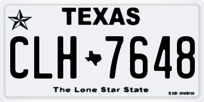 TX license plate CLH7648