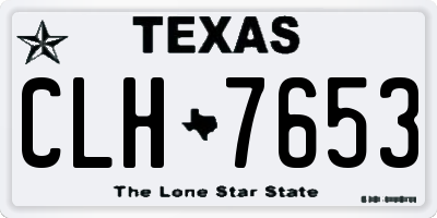 TX license plate CLH7653