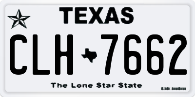 TX license plate CLH7662