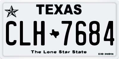 TX license plate CLH7684