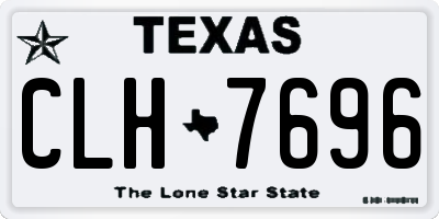 TX license plate CLH7696