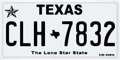 TX license plate CLH7832