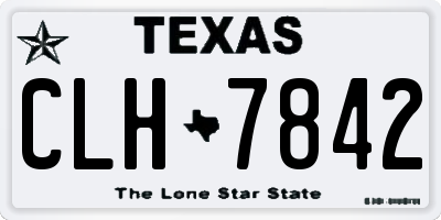 TX license plate CLH7842