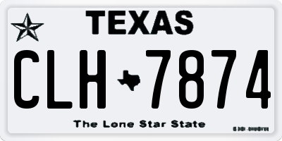 TX license plate CLH7874
